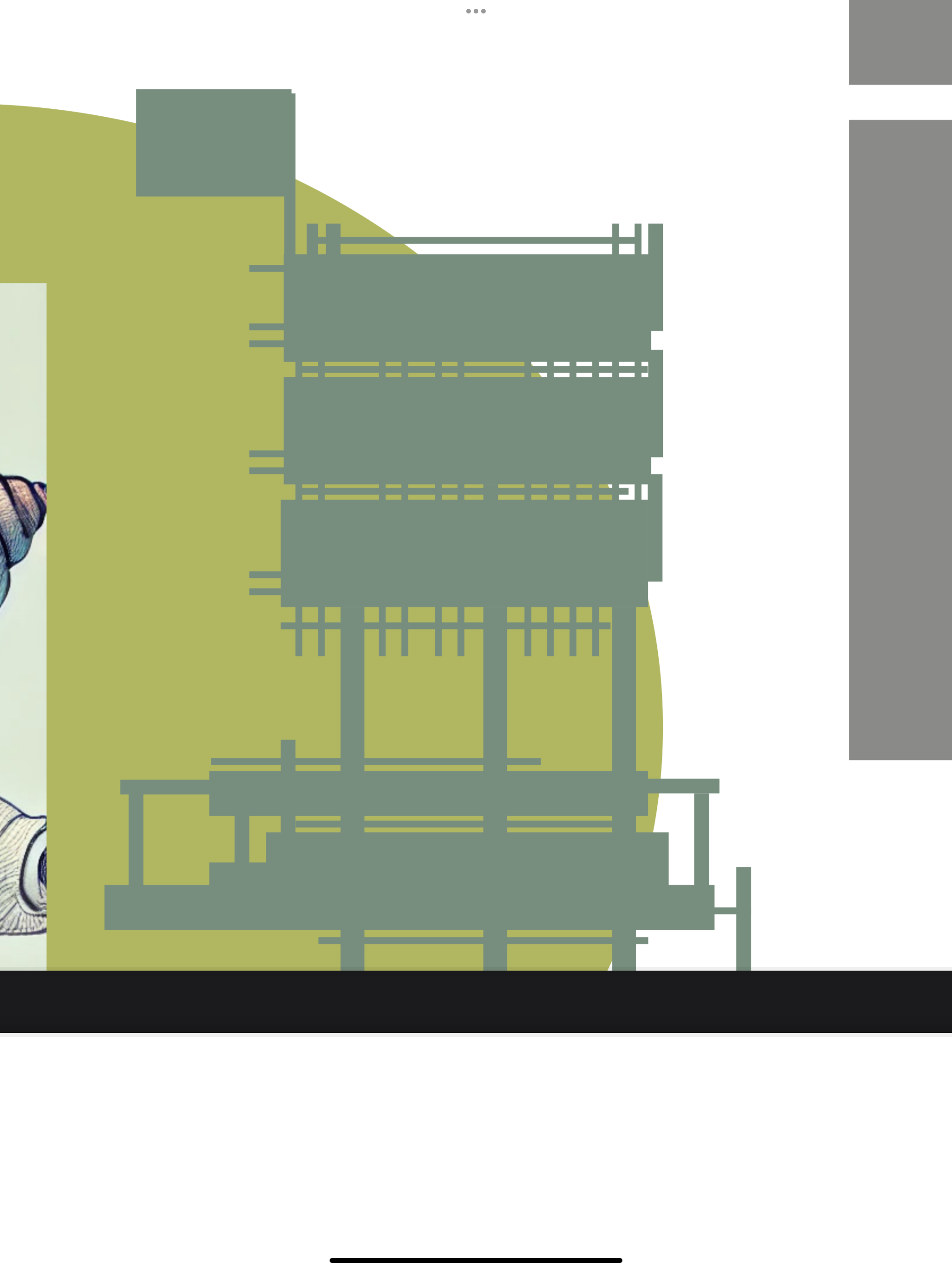 Vector elevation drawing of a multi-story building on stilts